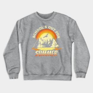 cute retro last day of school school's out for summer teacher Crewneck Sweatshirt